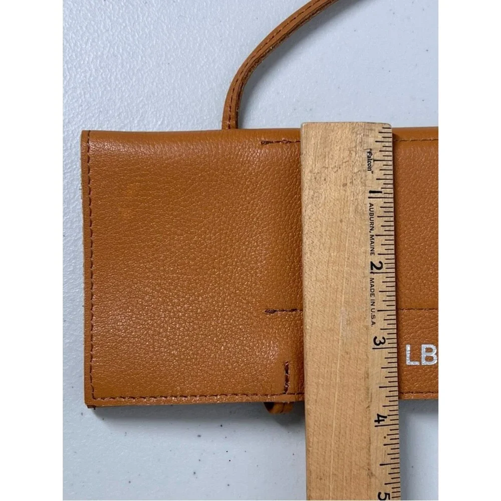 Mark & Graham Leather Charger Roll Up Camel Carry Case Unisex Monogrammed “LB”